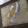 Ethnic Tibetan Miao Silver Vintage Carved Open Bangle Women's Jewelry