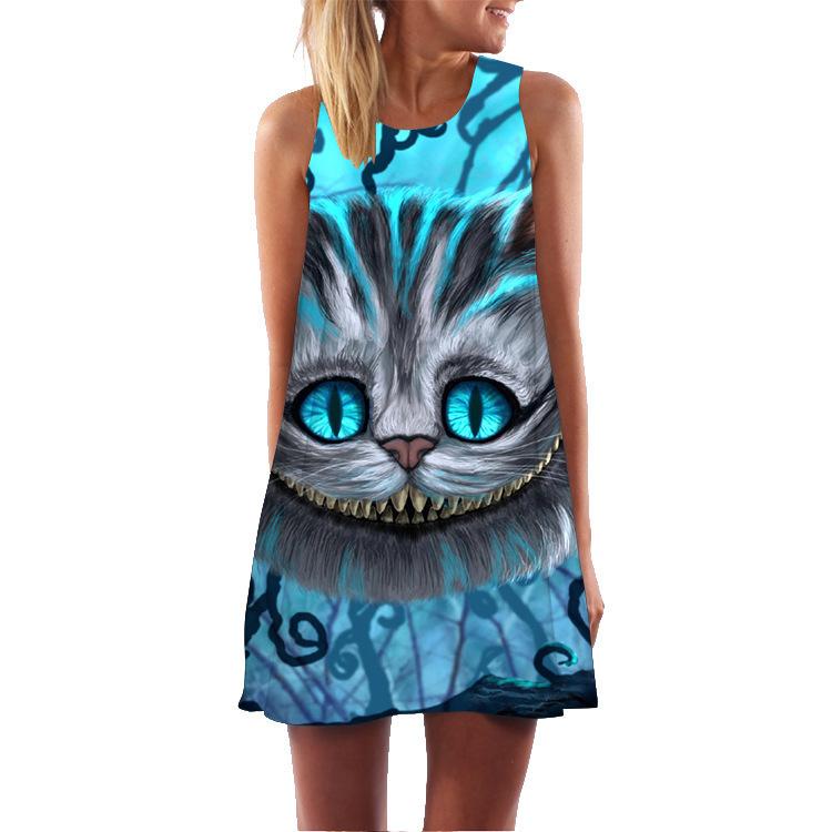 Women s Summer Casual Dresses Sleeveless Round Neck Beach Loose Casual Vacation Dress Comfortable Breathable Soft Mini Dress S