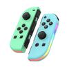 BT 5.2 RGB LED Bryter V/H JoyCon Spillkontroller for Nintendo Switch/Lite/Oled JoyCon Spillkontrollere Joystick med Dobbel Vibrasjon(Blå grønn)