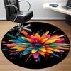 1PCColorful Bloom Office Round Area Rug,  Mat Suitable For Office, Under Office Chairs Bedroom Living Room Home Decor, Room Deco