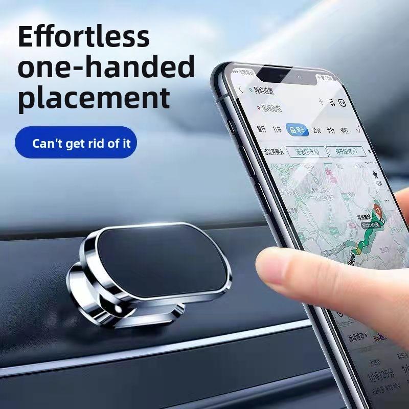 Universal Car Phone Holder Magnetic Mount With Alloy Material For Navigation And Driving Comfort