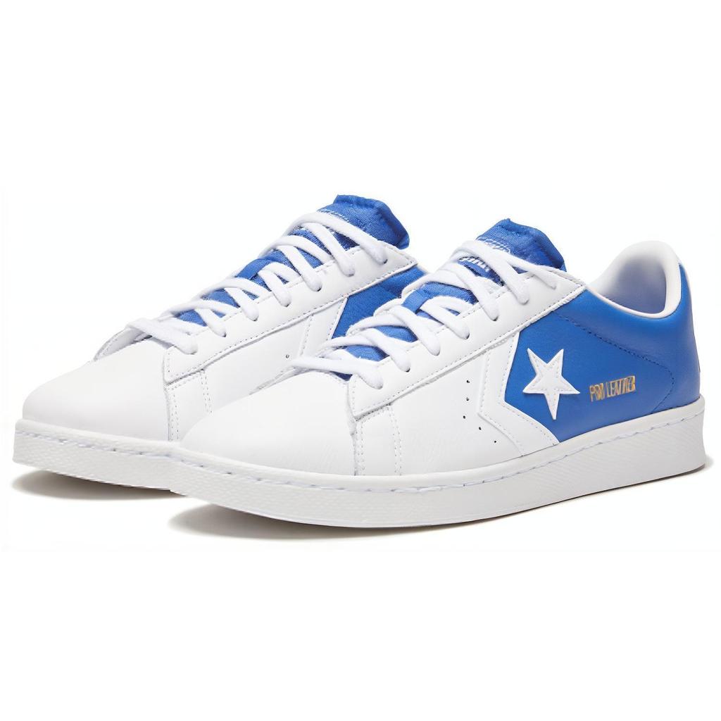 Converse Cons Pro Leather Retro Slip Resistant Low Top Skate Shoes Unisex Sneakers Blue White 167590C