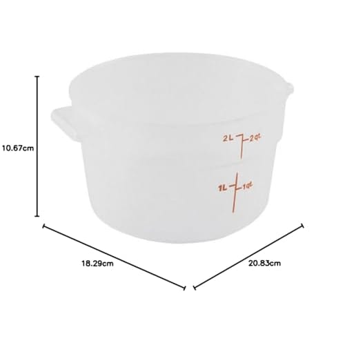 CAMBRO Round Food Container RFS2PP, Translucent Polypropylene, Made In the USA, AHC5602