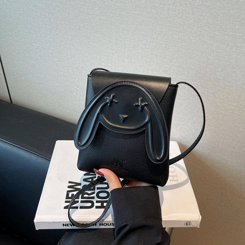 Mobile Phone Small Bag Women's New Trendy Fashion Cute Rabbit Bag Small Square Bag Spring and Summer Texture Messenger Bag