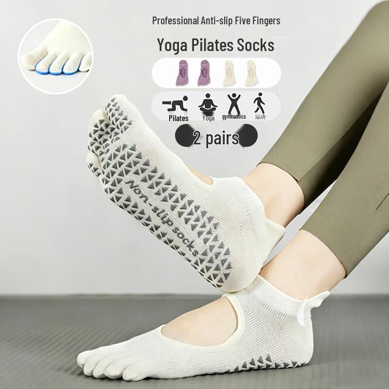 Duweike Five-Toe Non-Slip Yoga & Pilates Socks 70A