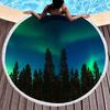 Northern Lights Printed Round Beach Towel,Polyester Sand Resistant Beach Towels,Soft Absorbent Quick Dry Pool Towel Picnic Mat