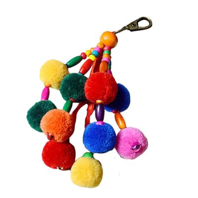 1Pc Pendant DIY Plush Pompom Ball Keycahin Key Rings Handmade Key Chain Tassels Purse Bag