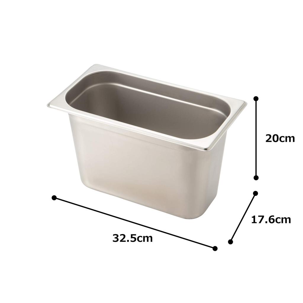 TKG Corporation Donnam Hotel Pan, 1/3, 200mm Deep, 18-8 Stainless Steel, AHTA022