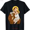 St Joseph And Child Jesus Consecration 2021 Catholic Saint T Shirt Vintage Fashion Homme Comfortable Streetwear Slightly