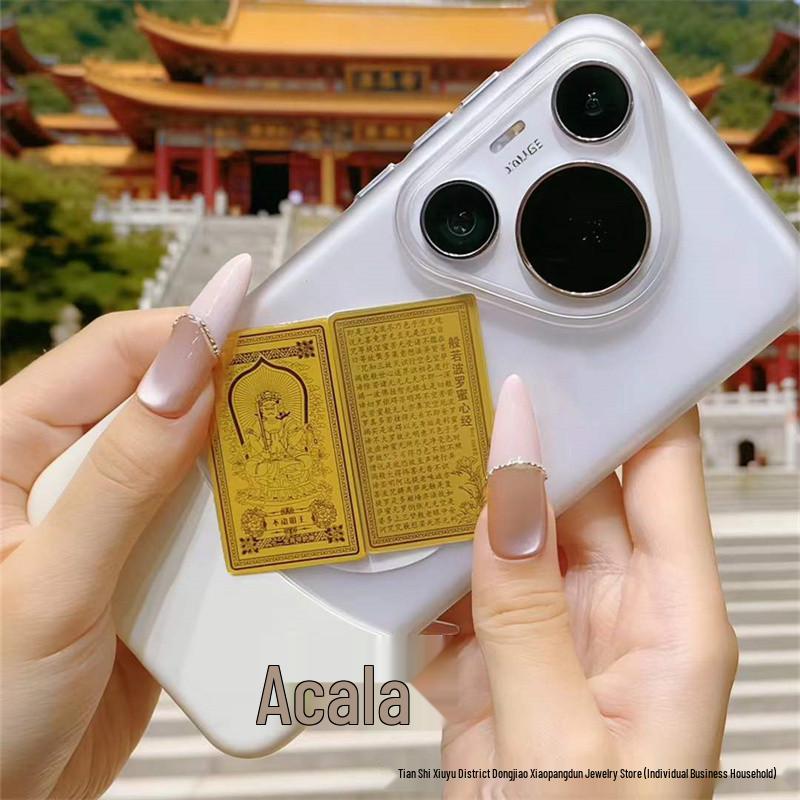 999 Saf Altın Koruyucu Tanrılar Telefon Çıkartması: Zodyak Doğum Yılı Buda Muska