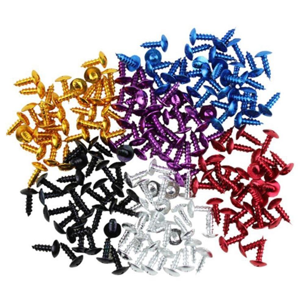 Motorcycle Screws 30PCS M5x16 Self-Tapping Screws Colorful Universal Decorative Bolt Set Aluminum Alloy Motorbike Fairing Screws