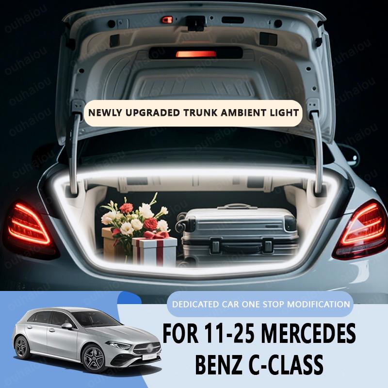 For 2011-2025 Mercedes-Benz C Class trunk light modification light Atmosphere lights White warm white Rear Trunk LED Light Bar
