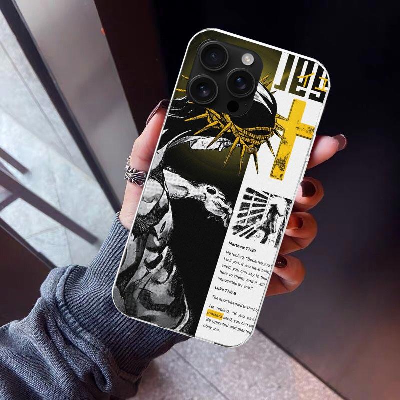 Son Of God Jesus Cross Holy Light Phone Case For iPhone 17 Air 16 15 Pro Max 14 Plus 13 Mini 12 11 Cover 7 8 SE Silicone Shell P