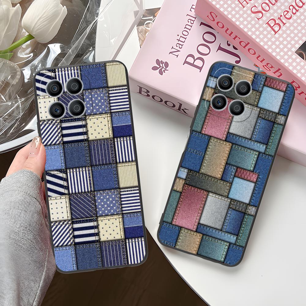 Jeans Texture Mobile Phone Case for Honor 90 80 70 60 50 30 20 10 9 8 7 Pro S SE Lite 5G Colorful Printing Cover Pretty Luxury