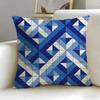 Log Cabin Pattern Cushion Cover Soft  EasyWash Pillow Case  Versatile for Couch Bed Travel and Office