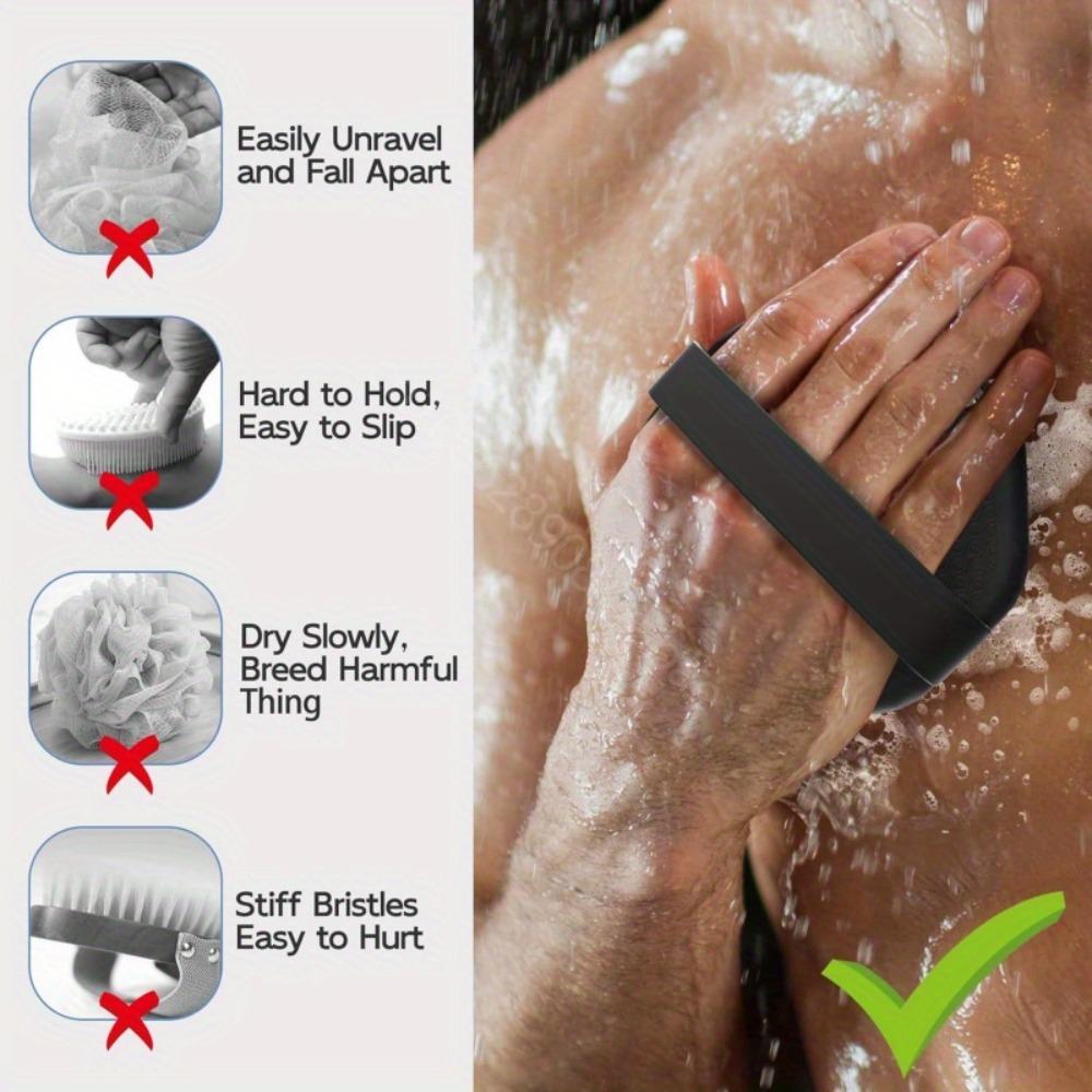 Bade Weiche Silikon Rückenbürste Badedusche Schwamm Schrubbbürste mit Griff Peeling Schrubben Hautmassagegerät Peelingbürsten