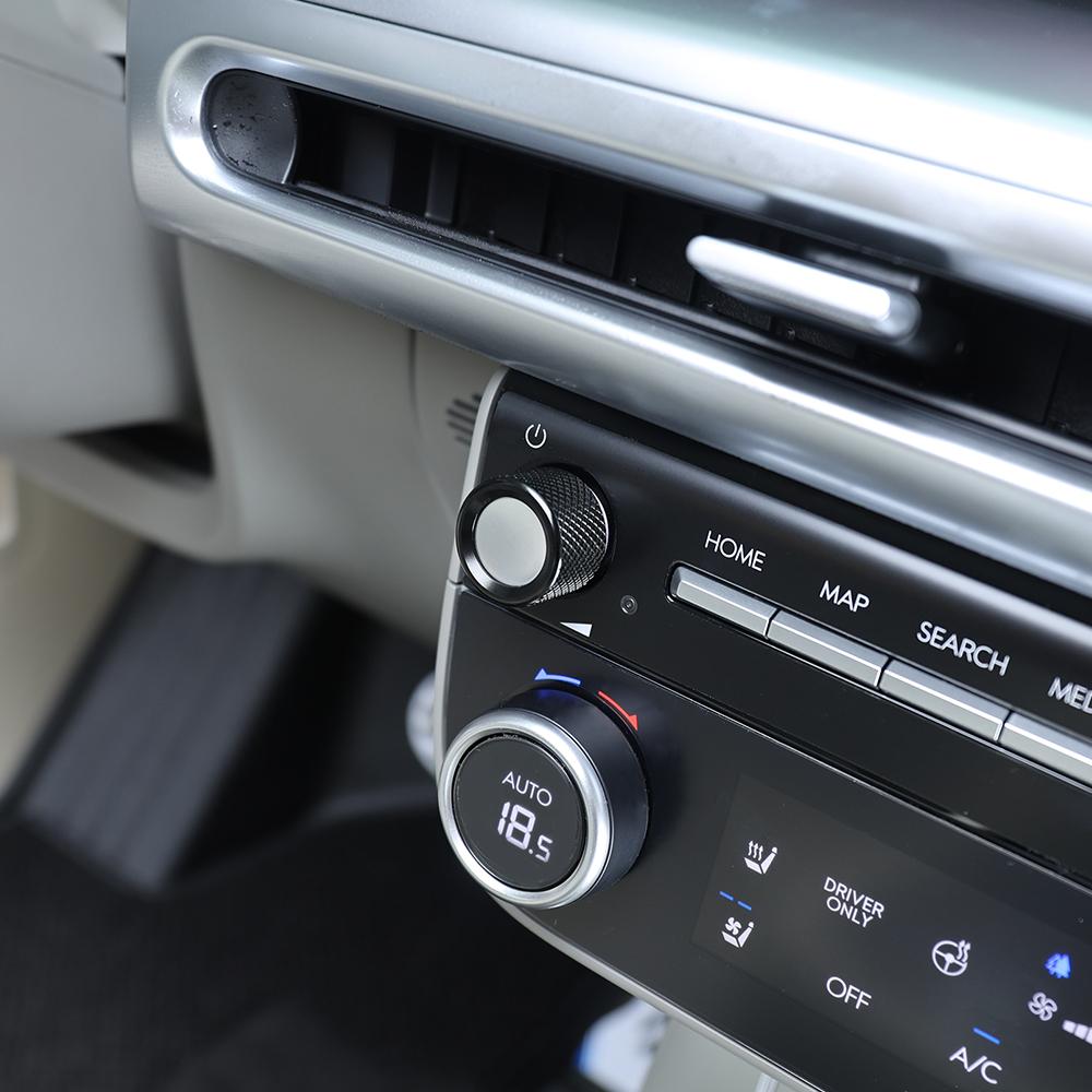 Car Interior Fittings Air Conditioner Knob Cover Audio Rotation Cover Trim Aluminum Alloy Material For Hyundai IONIQ 9 LHD/RHD