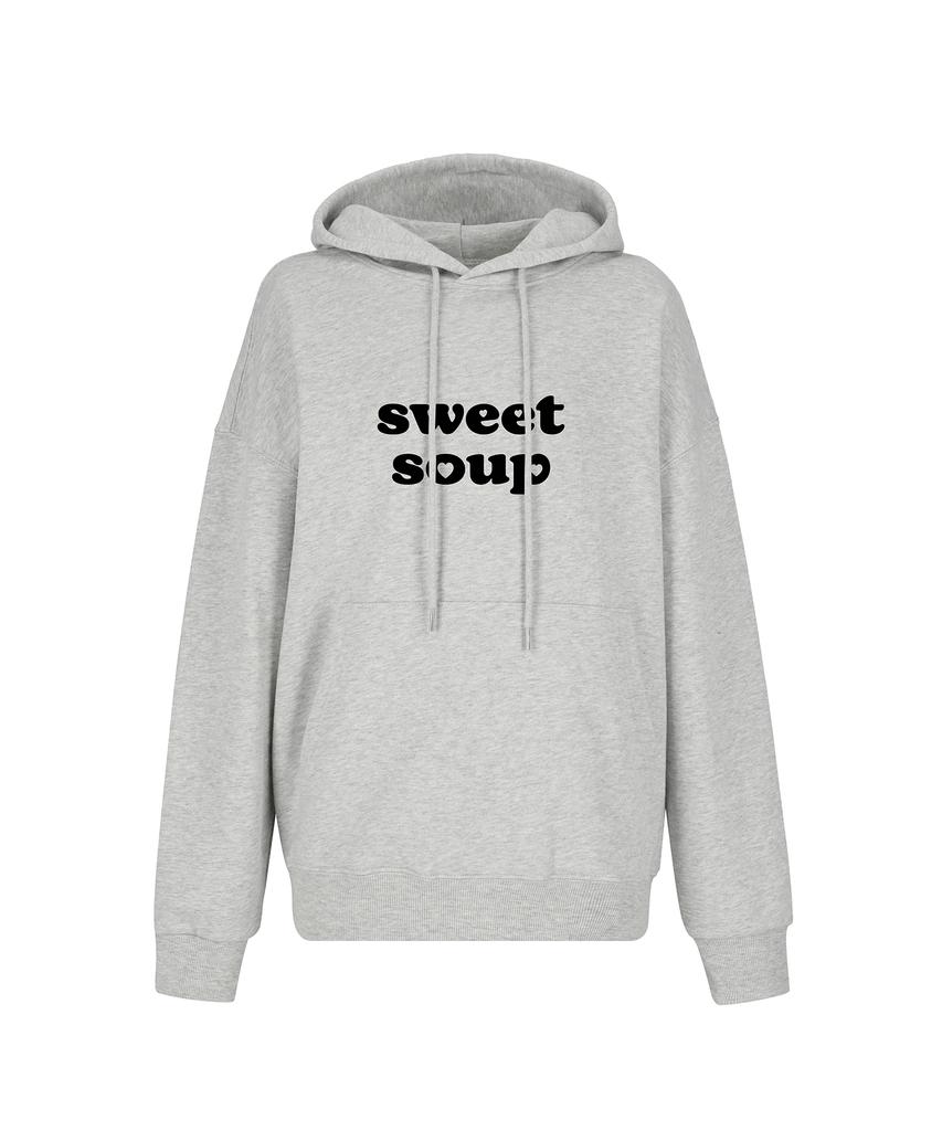 SWEET SOUP Sweet Heart Lettering Oversized Hoodie Sweatshirt (Wcrltf4)