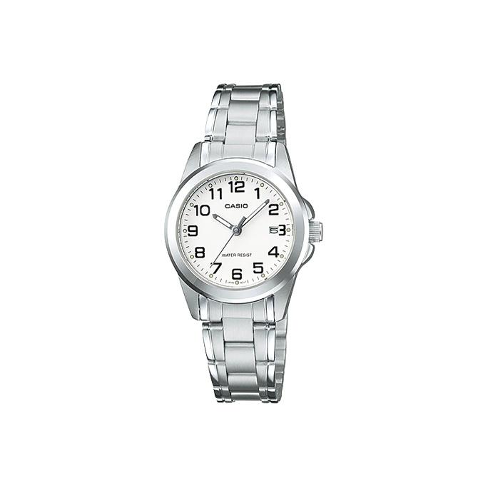 

Casio Standard Series Classic Pointer Fashion Business Quartz Movement Stainless Steel Strap Watch Women watches White LTP-1215A-7B2 Silver Watch Case
