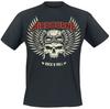 Airbourne Rock for Life T-Shirt, Unisex Rockband T-Shirt, Ideal für Freizeit-Outfits & Retro-Biker-Style