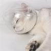 Adjustable Cats Muzzle Safety Helmet Transparent Plastic Headcover For Small Dog Cats Prevent Biting Licking Scratching