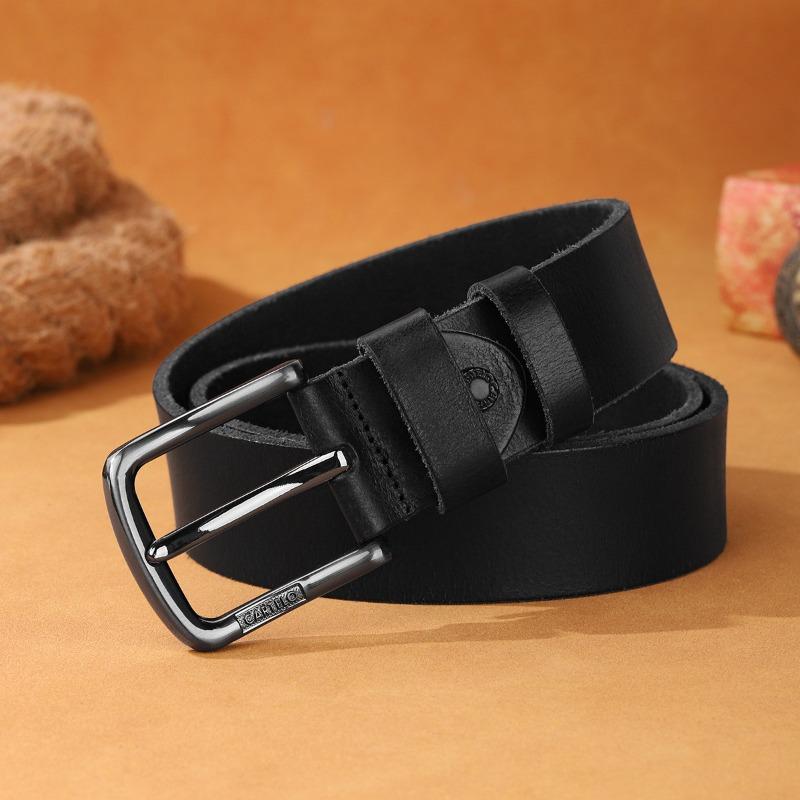 Meier [first Layer Cowhide Belt] Men's Pin Buckle Belt Retrocasual Belt Genuine Leather Belt