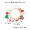 Christmas Bracelet for Women Fashion Elegant Christmas Tree Santa Snowflake Pendant Beaded Bracelets Holiday Party Jewelry Gift for Girls