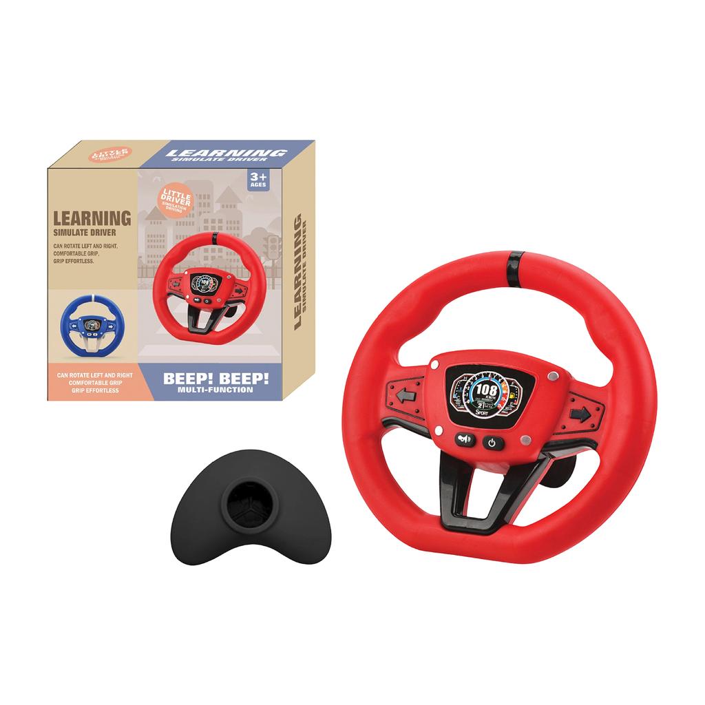 Kids Steering Wheel For Backseat, Baby Toys Pretend Driving Simulated Steering Wheel Toy Gifts For Kids Toddlers