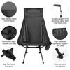 Camping Backpacking Chair, Lightweight Portable Folding Chair with Carry Bag, High-Back Outdoor Chair for Travel, Camping, Hiking, Fishing, Picnic