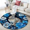 Cartoon Bunnies pattern round rug,Carpet Rug for Living Room Bedroom Playroom ,Non-slip Floor Mat,Holiday Gifts and Birthday Gifts.
