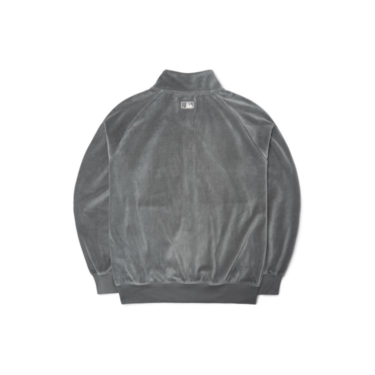MLB New York Yankees Velvet Minimalist Logo Casual Jacket Unisex Jacket Gray 3ATR00314-50GRD