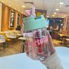 High-Value Portable Shaker Tumbler - Summer Straw Cup for Girls, Sports, Fitness, and Milkshakes