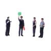 4 Pieces Railway Station Workers 1/160 Size Worker Figurines 3D Printed