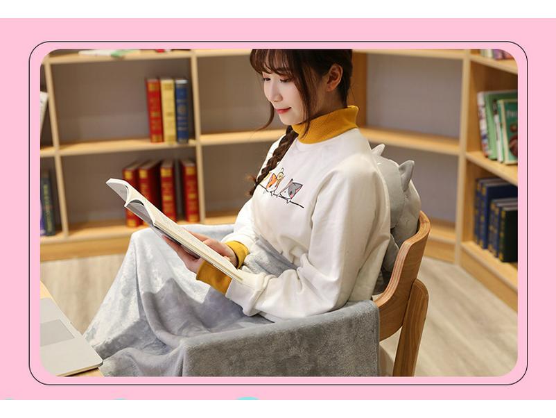 3-in-1 Car Cartoon Pillow Quilt: Dual-purpose Cushion & Blanket with Air Conditioning Blanket, Perfect for Office Naps