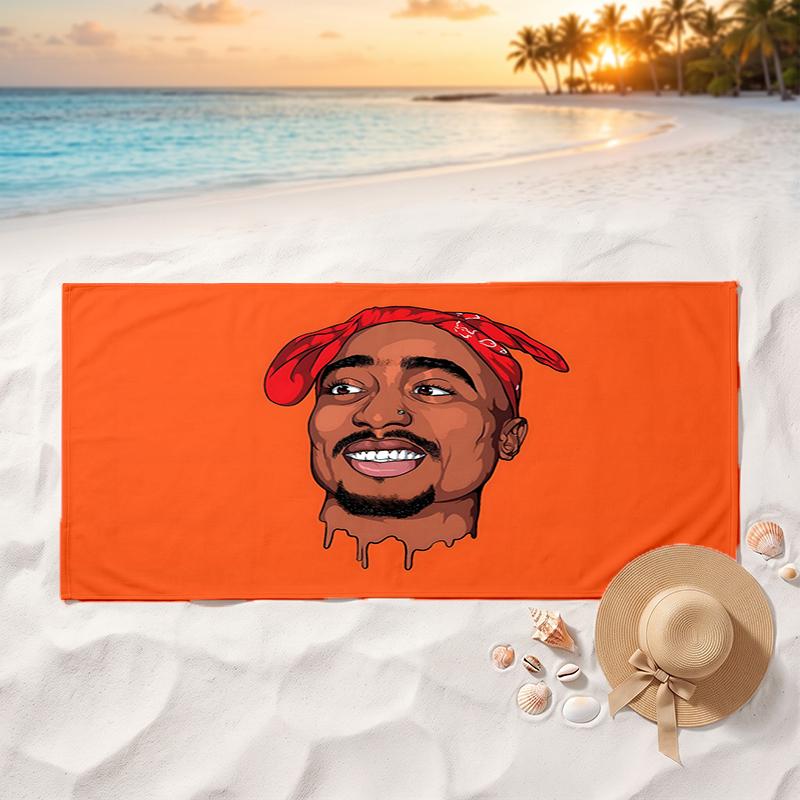 Tupac Soft and comfortable beach towel perfect for vacations and poolside use an ideal gift for summer holidays