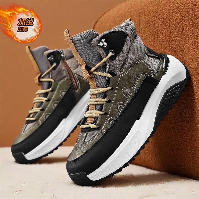 Winter new outdoor warm piled thickened cotton shoes platform sports style casual shoes 39