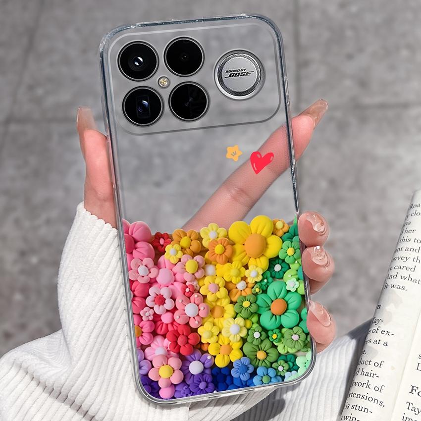 

Для Redmi K90 ProMax K60 K50 K40 K30 K20 Pro Прозрачный чехол для телефона С красивыми лавандовыми узорами Прозрачный ТПУ Противоударный Полная защитная крышка Для Redmi Чехол Redmi Note 5A Pro