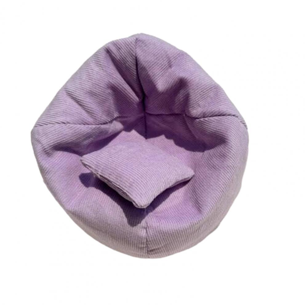 Doll Display Furniture Handmade Corduroy Bean Bag Chair For 17Cm Dolls Mini Sofa Pillows Cute Desktop Decoration Doll Accessory