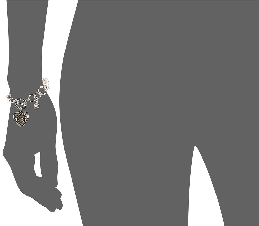Logo Heart Toggle Chain Bracelet Charm Bracelet