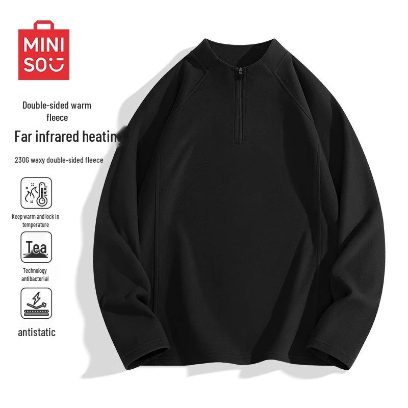 MINISO Men s Winter Half-Zip Thermal Undershirt XL