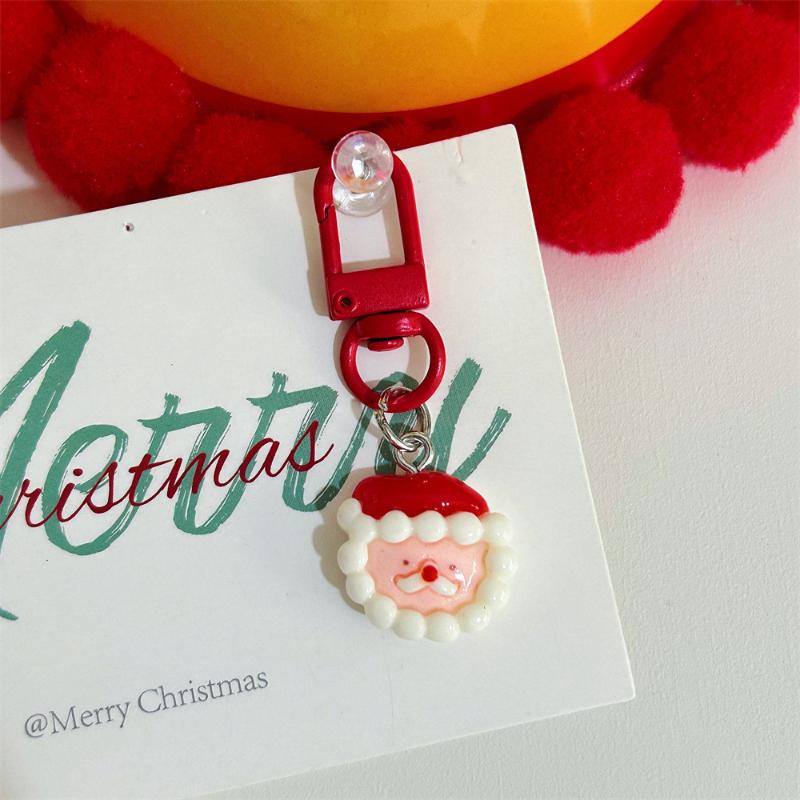 Милый рождественский брелок Мультяшный Санта-Клаус Пряничный человечек Снеговик Лось Брелок Изысканное украшение-подвеска для рюкзака Подарки A10