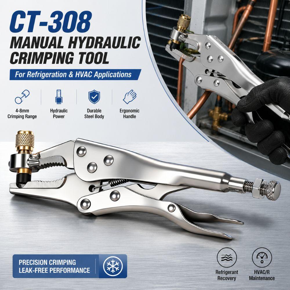 4-8mm Refrigeration Hydraulic Pliers CT-308 Air Conditioner Pipe Wrenches  Hand Tools