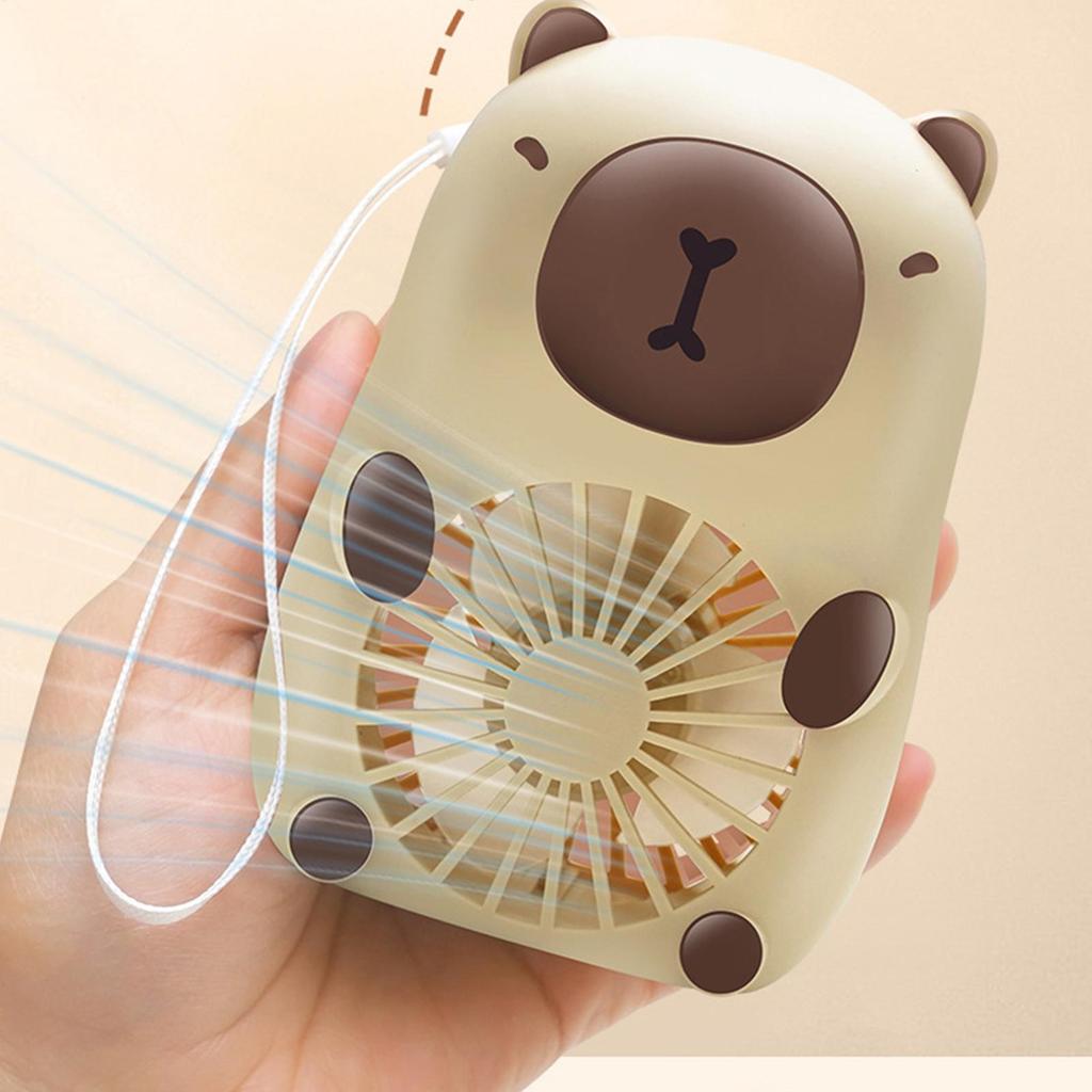Ventilatore Portatile Capibara Mini Ventilatore Tascabile Portatile Ventilatore Rinfrescante Cartoon Carino Capibara Piccolo Ventilatore Esterno Ricarica USB Piccolo Ventilatore Regali