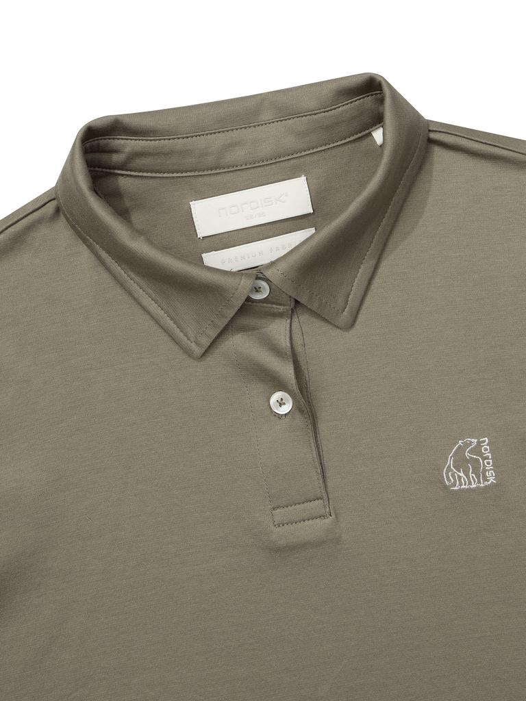 NORDISK Premium Supima Silket Polo Shirt - W_Beige Brown