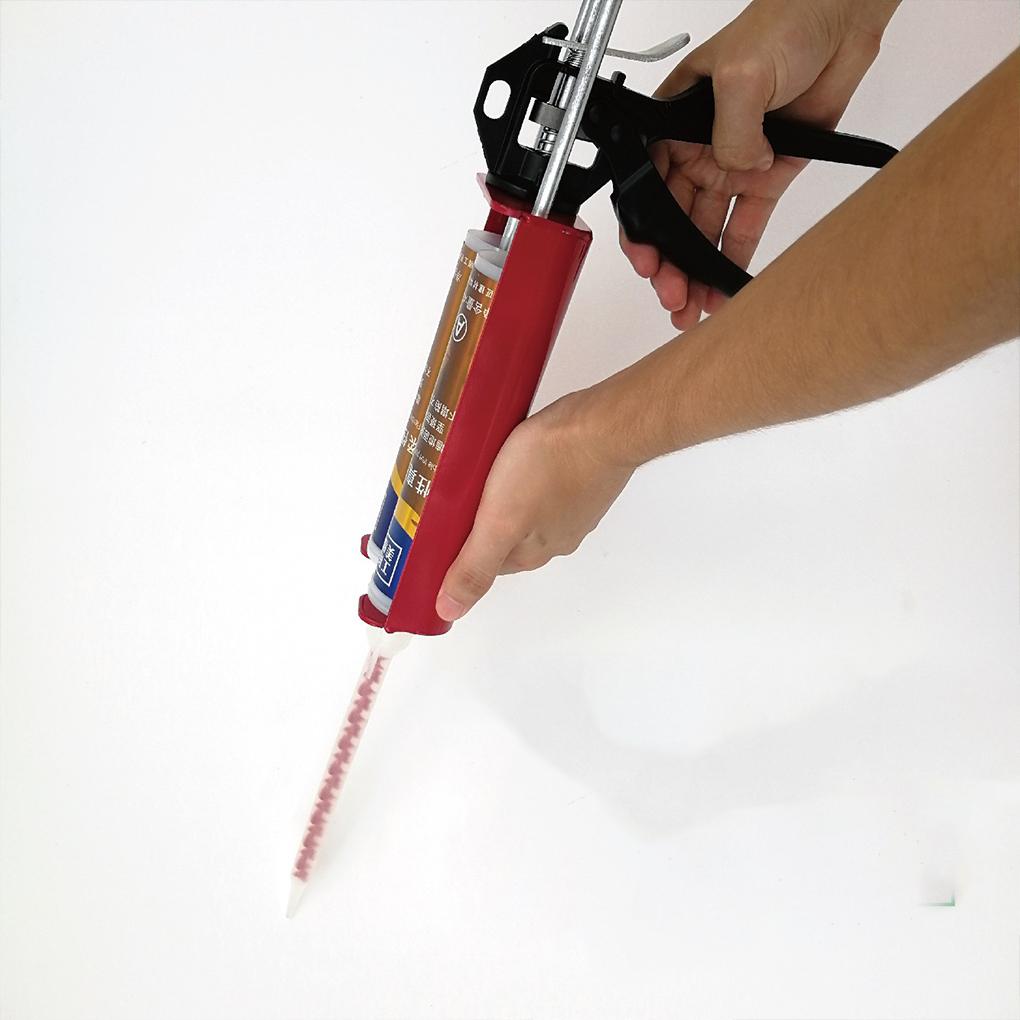 Manual Dual Cartridge Caulking Gun Two-Component Caulking Gun Iron Adhesive Applicator Gun for Epoxy Acrylic Polyurethane