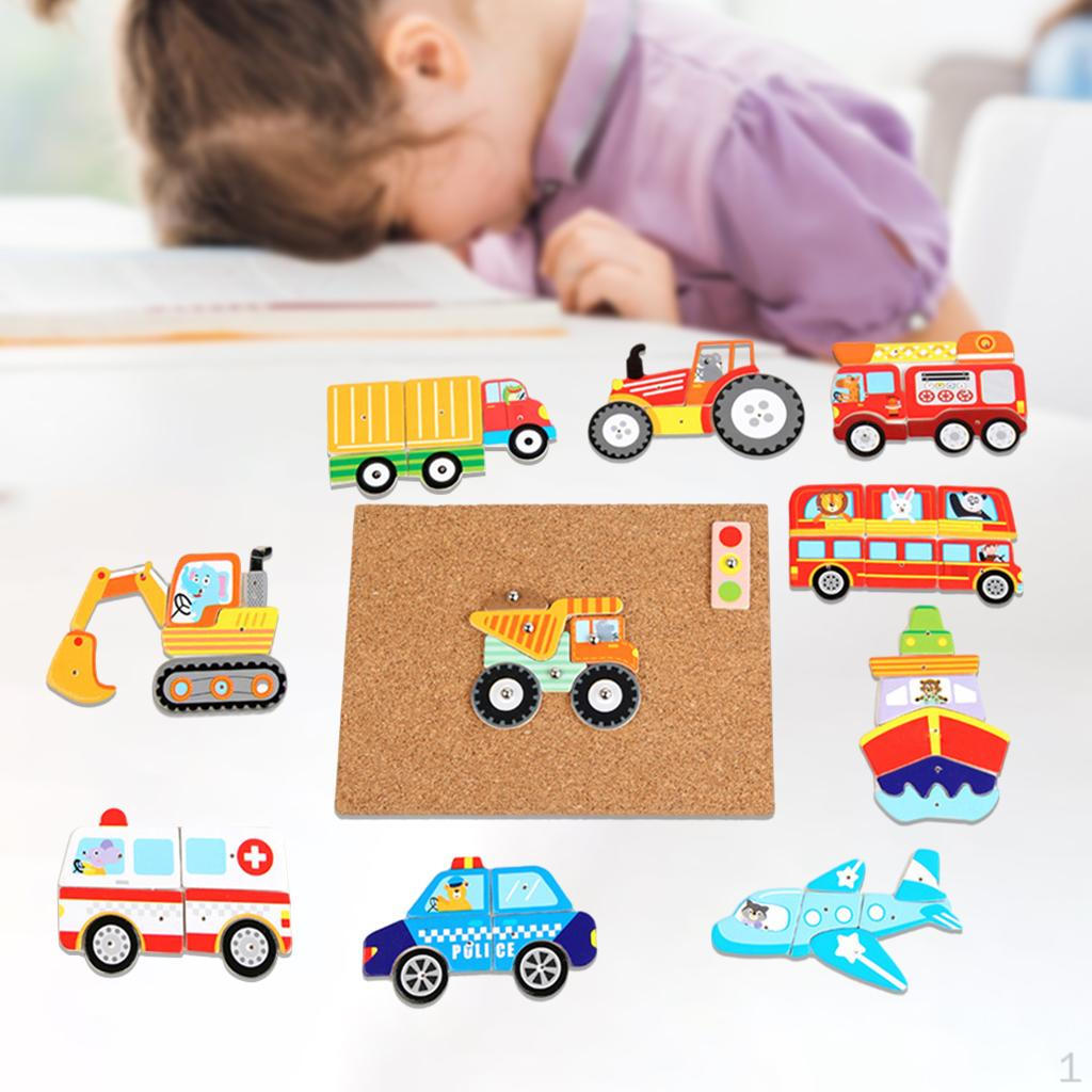 Children Wooden Knocking Puzzles Toy Cork Hammer Matching Puzzle Early Education Toys for Age 3-