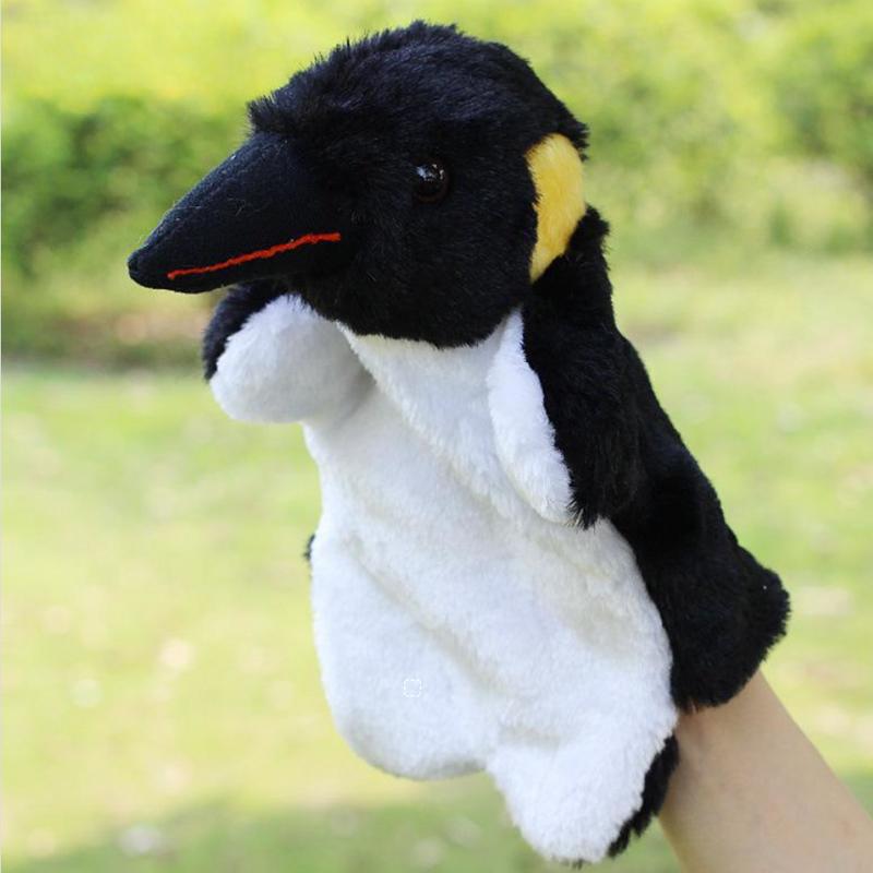 

Плюшевая кукла-марионетка пингвин Детская успокаивающая кукла Просвещение Миловидность Игрушка чёрный