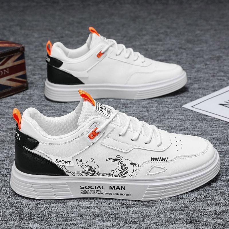 Men's Shoes New Summer Little White Shoes Trendy Versatile Board Shoes Youth Leisure Sports Trendy Shoes Men