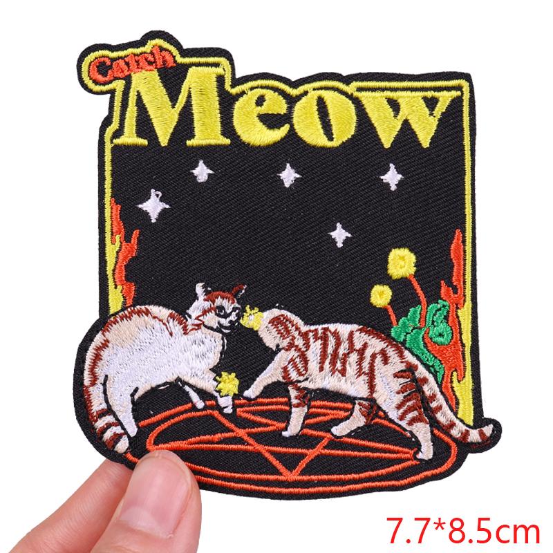 Horror Animal Butterfly Embroidered Patches Bear Cat Shark Patch Iron On Patches For Clothing Thermoadhesive Patches For Clothes