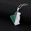 Algeria Map Pendant Necklace Trendy Silver/Gold Country Territory Necklace Unisex Women Men Neck Chain Adjustable